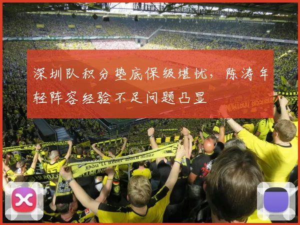深圳队积分垫底保级堪忧,陈涛年轻阵容经验不足问题凸显